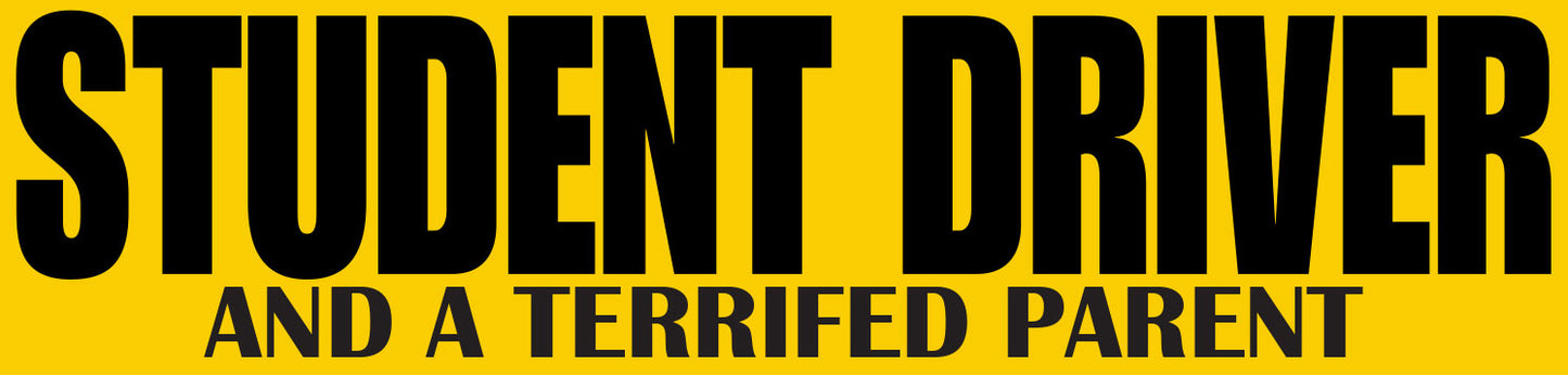 Funny Student Driver Sign Style 7 (12"x3")