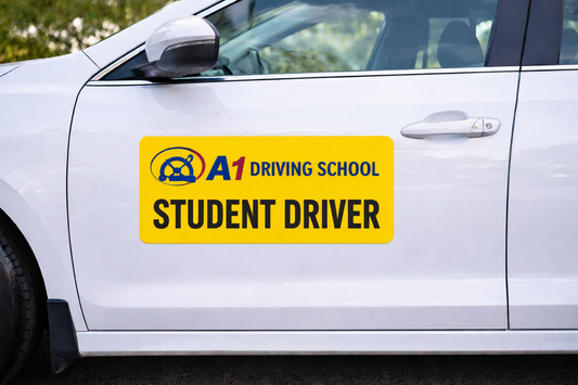 Student Driver Magnets, Stickers, and Clings for Driving Schools