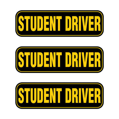 Student Driver Magnets | Black & Yellow Combo Pack