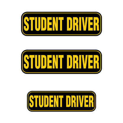 Student Driver Magnets | Black & Yellow Combo Pack