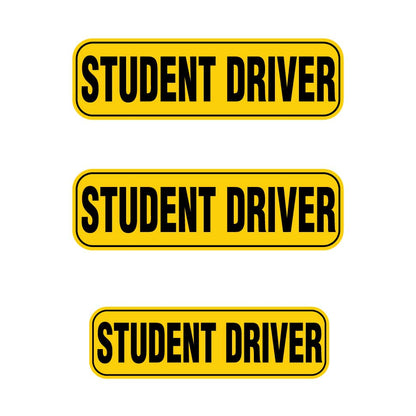 Student Driver Magnet Combo Pack | Black & Yellow