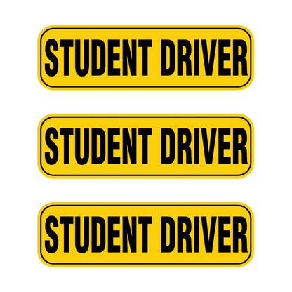 Student Driver Magnet Combo Pack | Black & Yellow