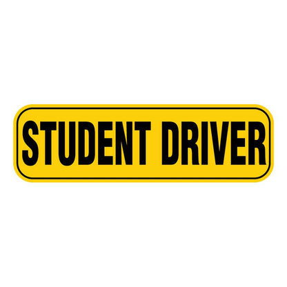 Student Driver Car Magnet Sign (Yellow/Black)