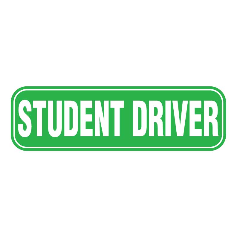 Student Driver Car Magnet Sign - Green