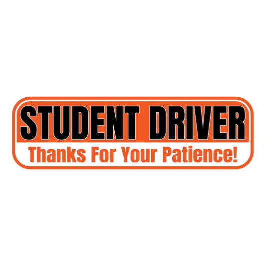Alt: Student Driver Thanks For Your Patience Magnet - Orange