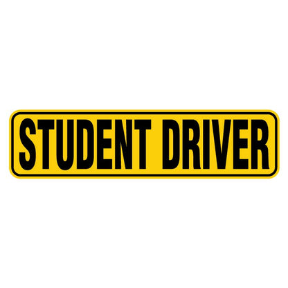 Student Driver Car Magnet Sign (Yellow/Black)