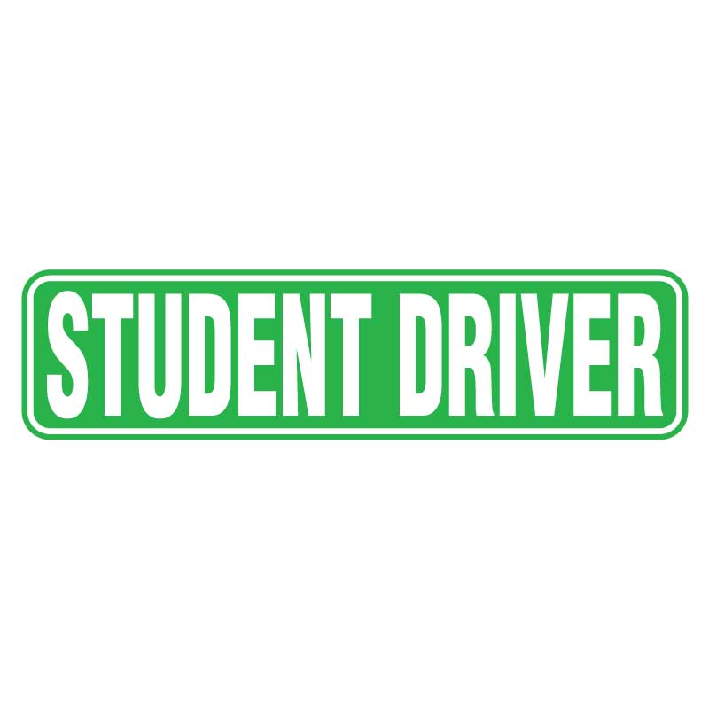 Student Driver Car Magnet Sign - Green