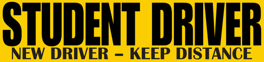 Funny Student Driver Magnet Style 5 (12"x3")