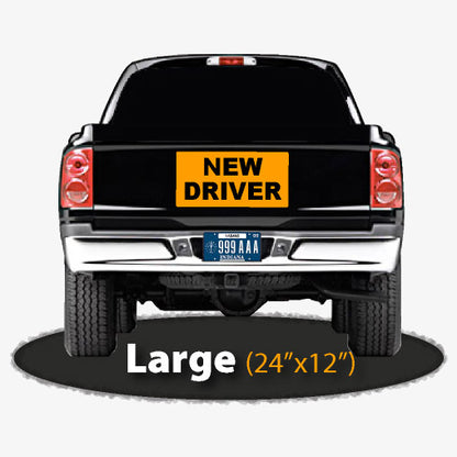 New driver magnetic sign